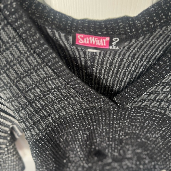 2000’s sparkle Striped Knit Top -Say what ? - Picture 3 of 3